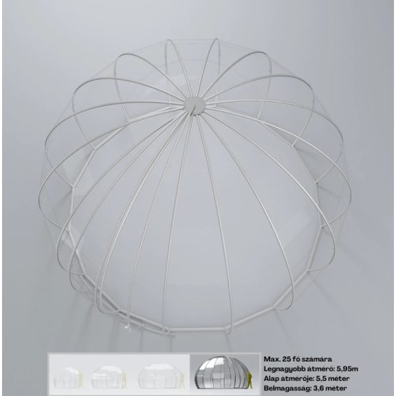 Astreea® Igloo MAX - XXL Polikarbonát (16-25 fő részére)