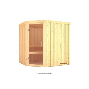   Kouva finn szauna + 9 kW szaunakemence 400 V  Méret: 200 x 170 x 200 cm Sarokmodell