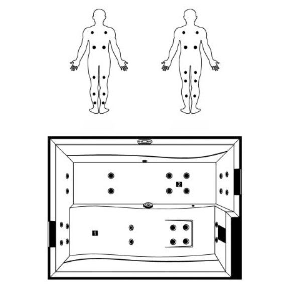 Revolution-spa Sanotechnik Zadara 190x140x70 cm jakuzzi