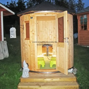   THERMOWOOD SZABADTÉRI SZAUNA 2 FŐ RÉSZÉRE SH HARVIA 20 PRO KÁLYHÁVAL++