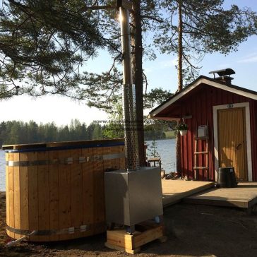   BTO KÖR ALAKÚ ÜVEGSZÁLAS DÉZSA KÜLSŐ ALUMÍNIUM KÁLYHÁVAL (35KW)
