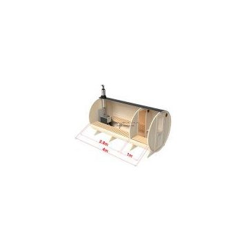   HORDÓ SZAUNA ÖLTÖZŐVEL S4P THERMOWOOD 2,2 M ÁTMÉRŐJŰ ++