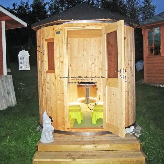 THERMOWOOD SZABADTÉRI SZAUNA 2 FŐ RÉSZÉRE SH HARVIA M3 KÁLYHÁVAL++